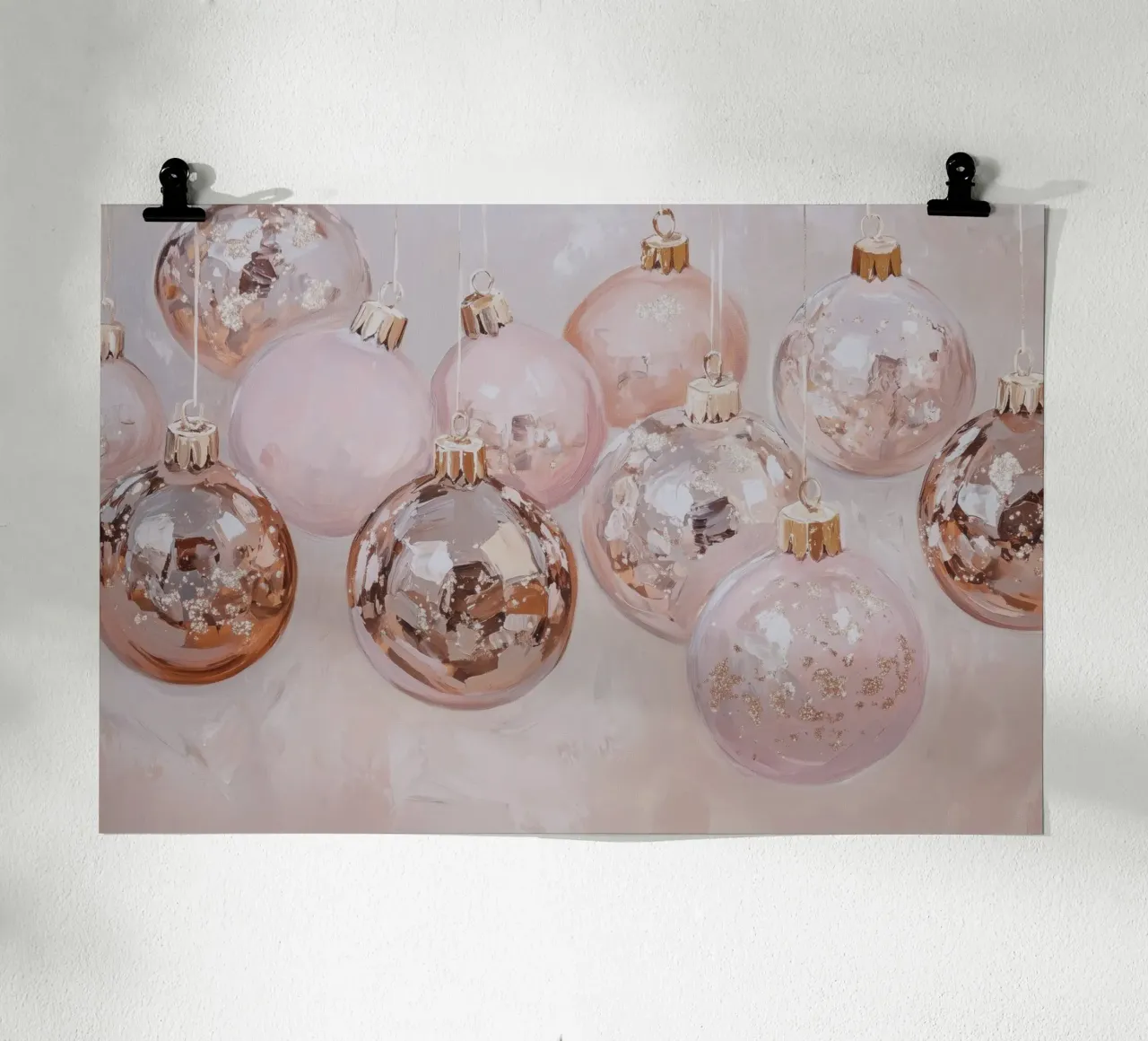 Colección de adornos navideños poster con marco de aluminio de Melloi Art Print