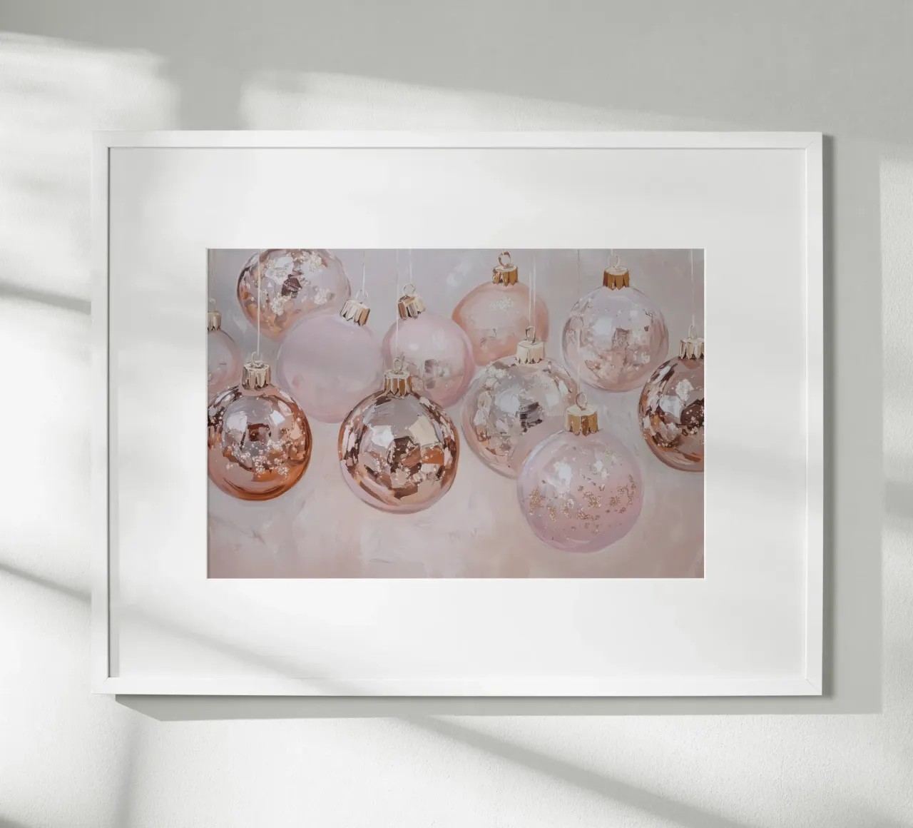 Colección de adornos navideños poster con marco de aluminio de Melloi Art Print