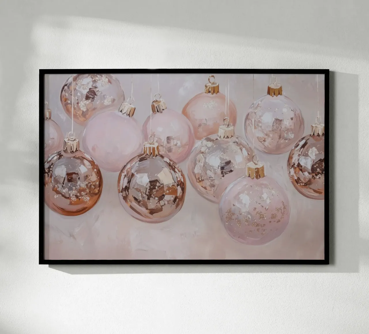 Colección de adornos navideños poster con marco de aluminio de Melloi Art Print