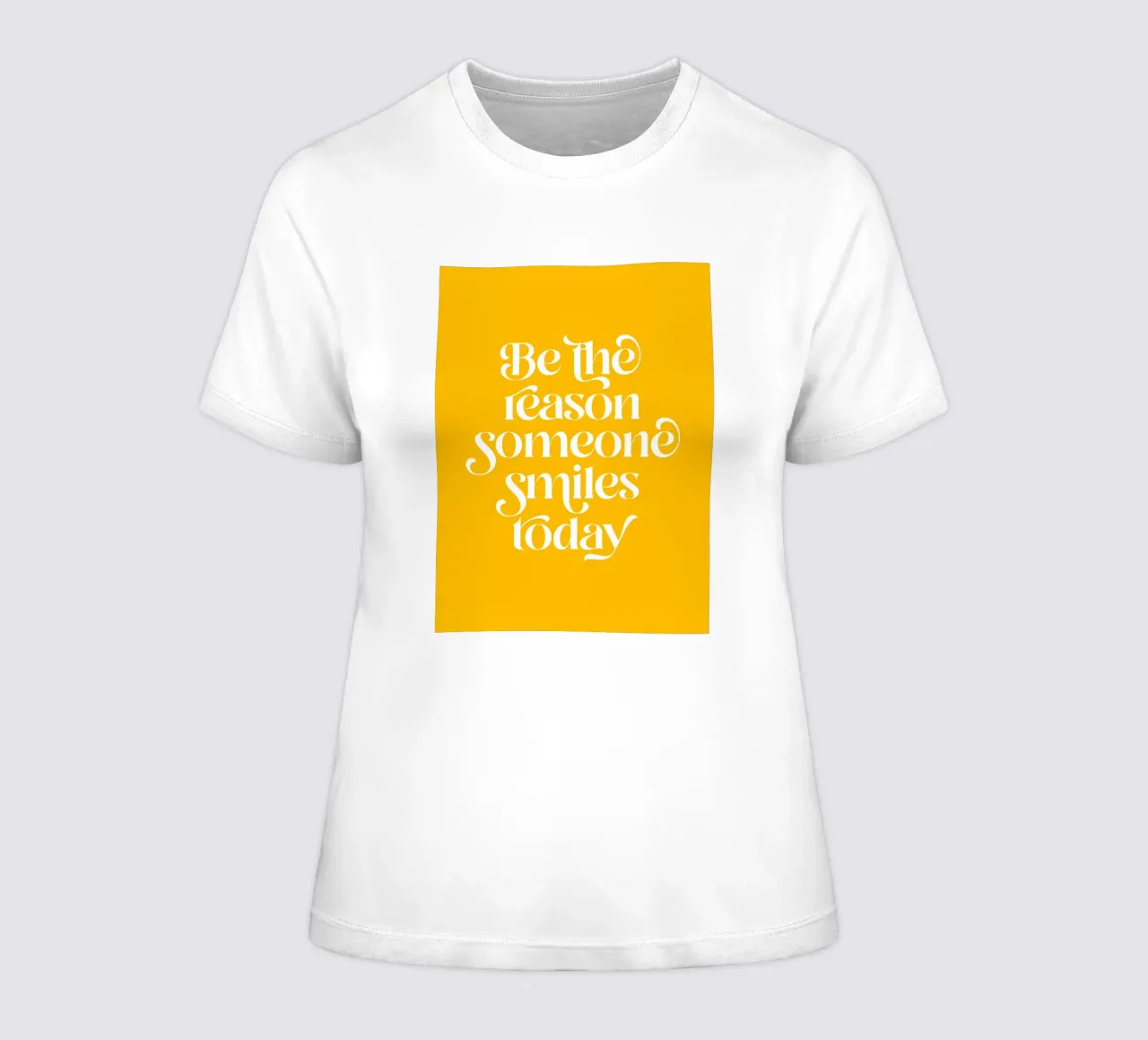Soyez la raison pour laquelle quelqu'un sourit - mots positifs jaune vif t-shirt ajusté pour femmes de Dominique Vari Words