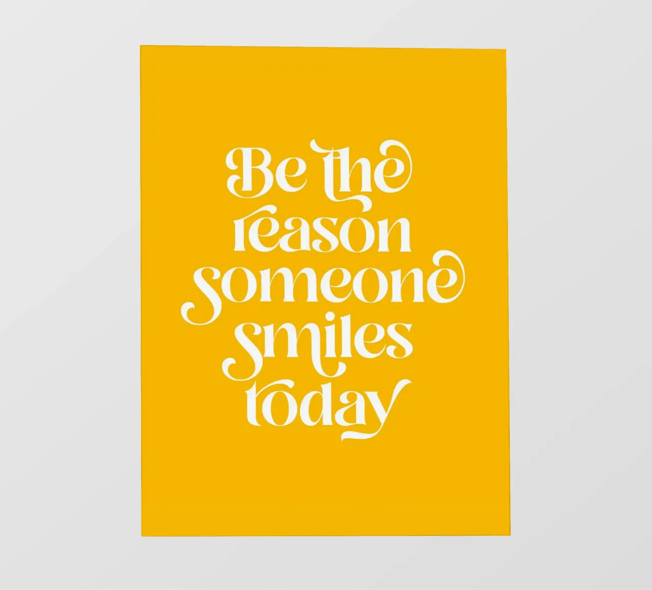 Soyez la raison pour laquelle quelqu'un sourit - mots positifs jaune vif bâche pvc de Dominique Vari Words