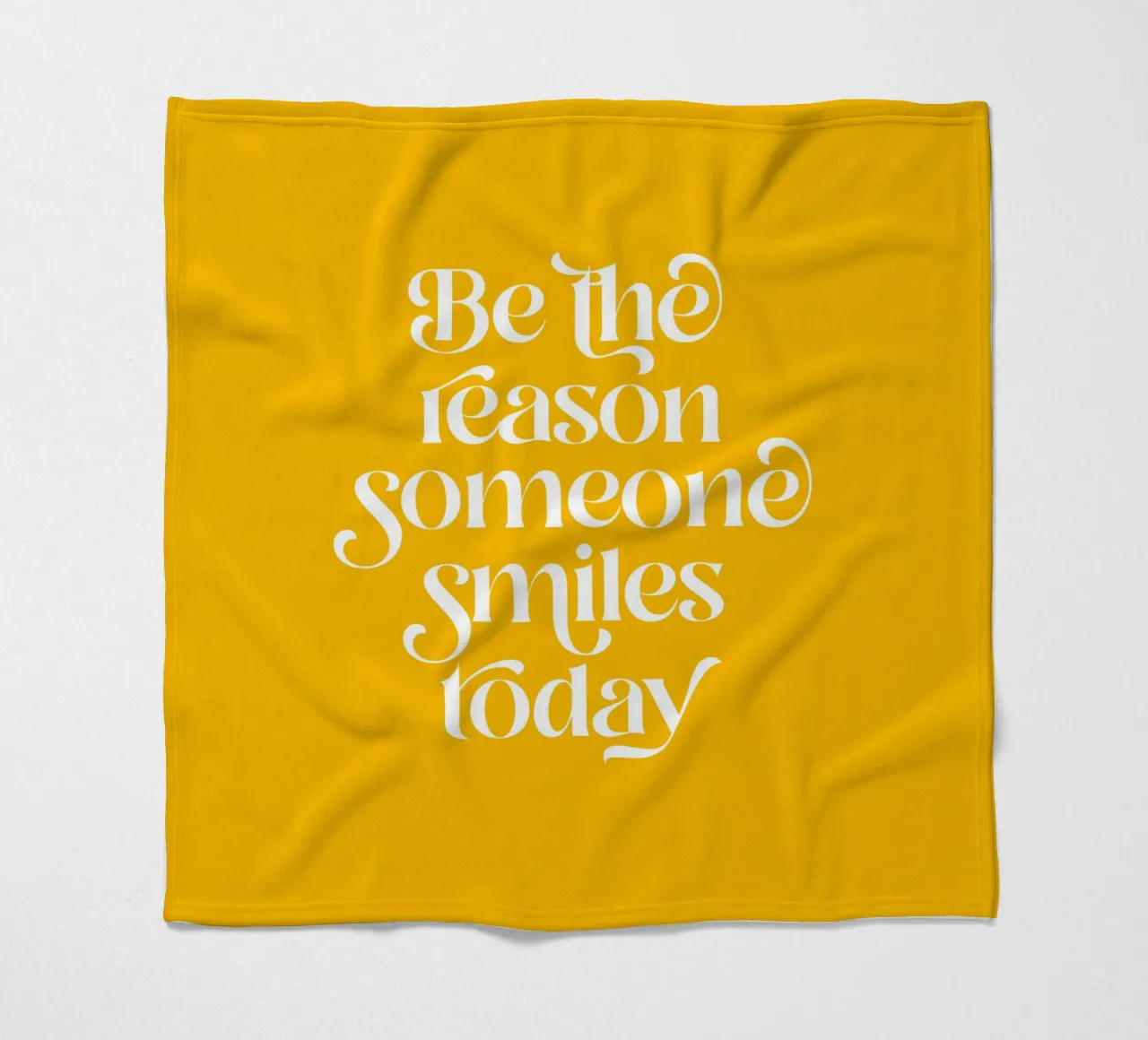 Soyez la raison pour laquelle quelqu'un sourit - mots positifs jaune vif plaid polaire de Dominique Vari Words