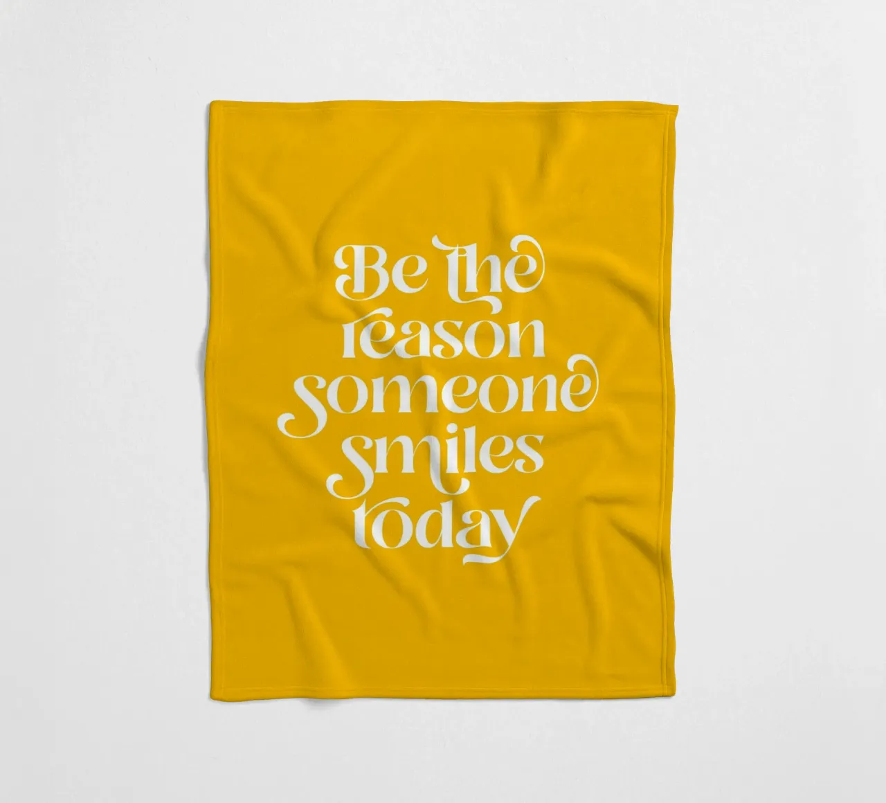 Soyez la raison pour laquelle quelqu'un sourit - mots positifs jaune vif plaid polaire de Dominique Vari Words