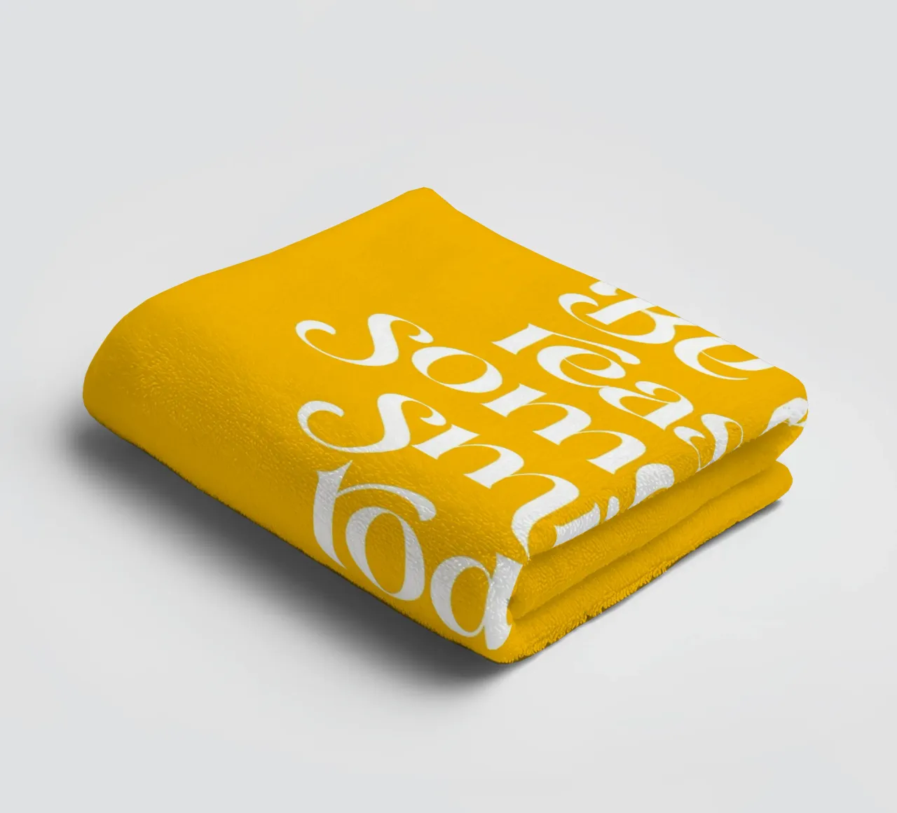 Soyez la raison pour laquelle quelqu'un sourit - mots positifs jaune vif serviette de bain de Dominique Vari Words