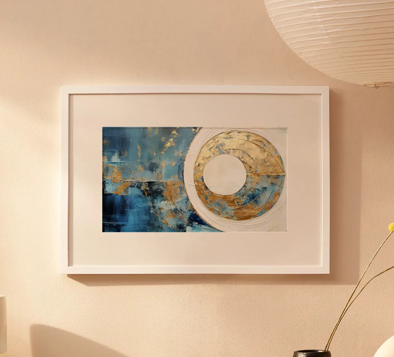 ABSTRACT ART Campo di forza poster con telaio in alluminio da Melanie Viola
