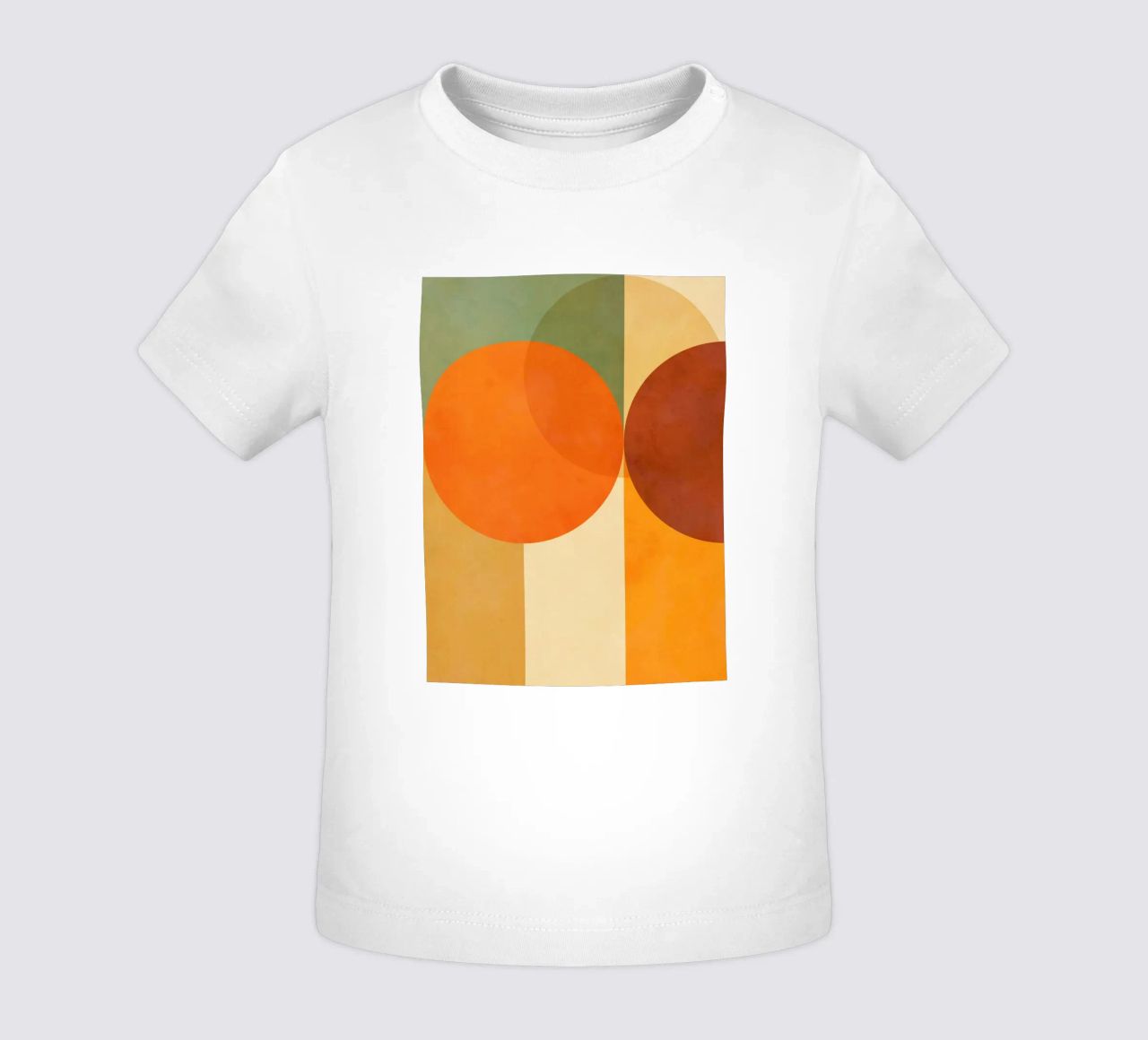 Minimal Abstract Fall • Earthy geometry 2/2 maglietta neonato da Dominique Vari Abstract