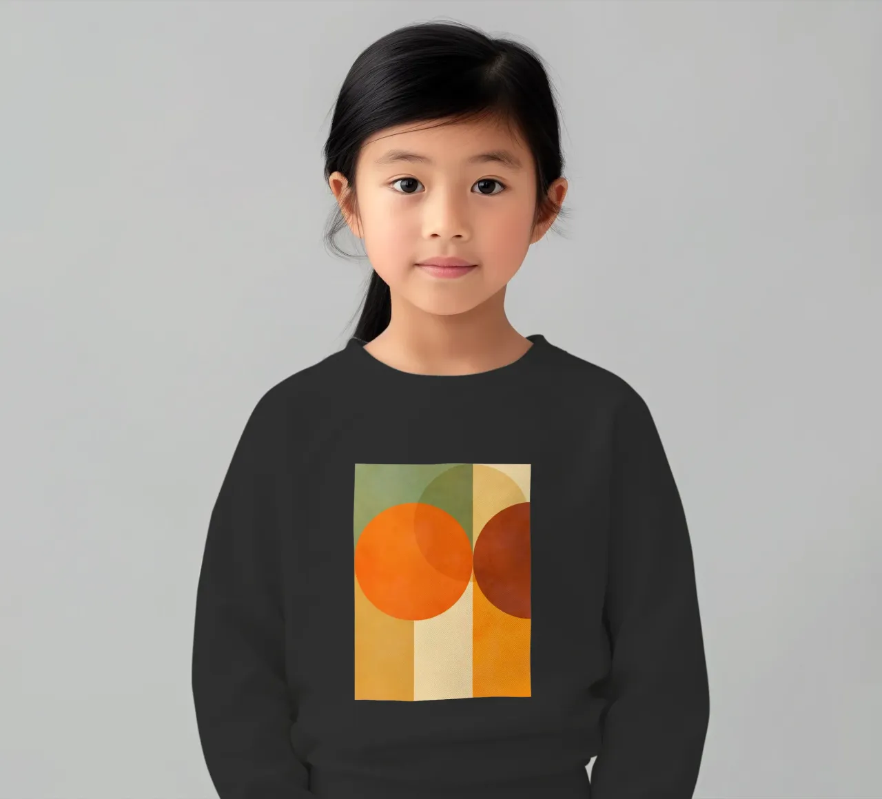 Minimal Abstract Fall • Earthy geometry 2/2 felpa bambino da Dominique Vari Abstract