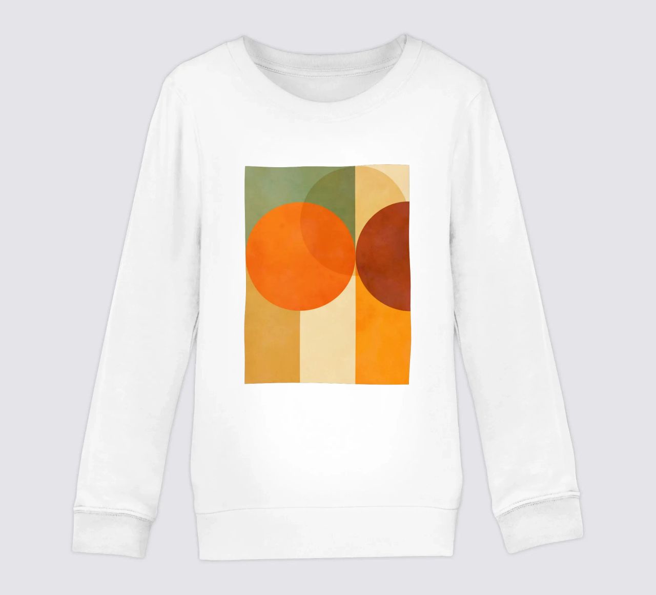 Minimal Abstract Fall • Earthy geometry 2/2 felpa bambino da Dominique Vari Abstract