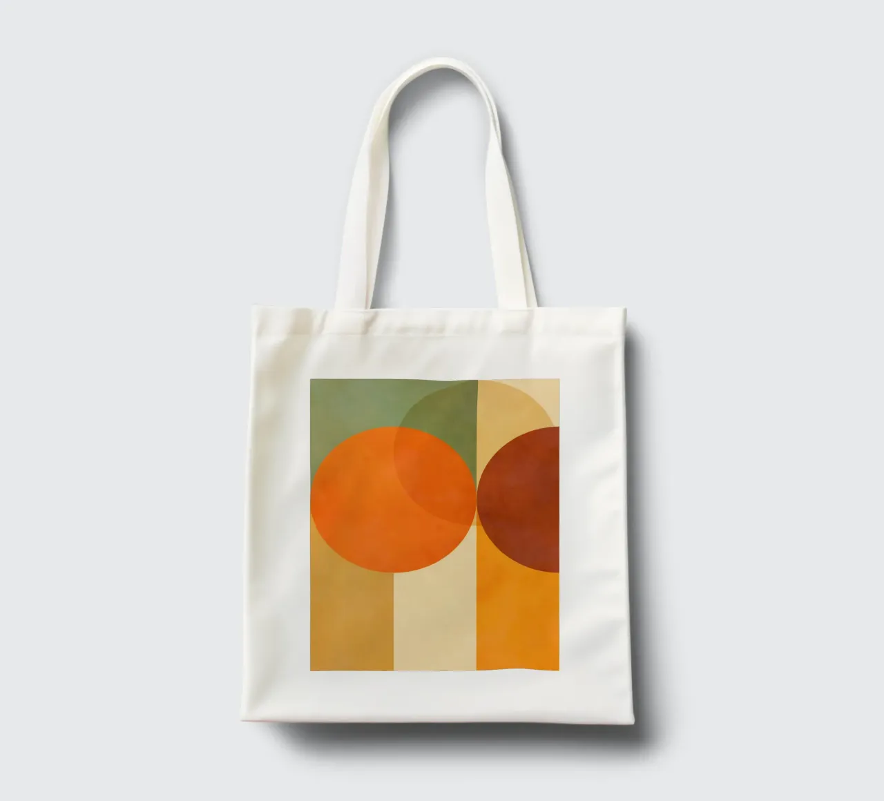 Minimal Abstract Fall • Earthy geometry 2/2 borsa in juta da Dominique Vari Abstract