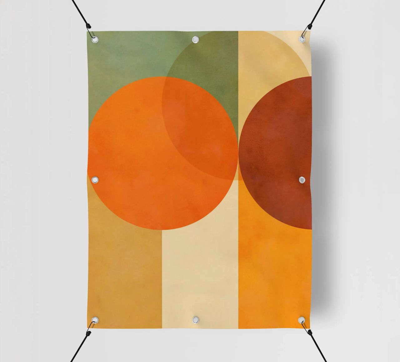 Minimal Abstract Fall • Earthy geometry 2/2 telo in pvc da Dominique Vari Abstract