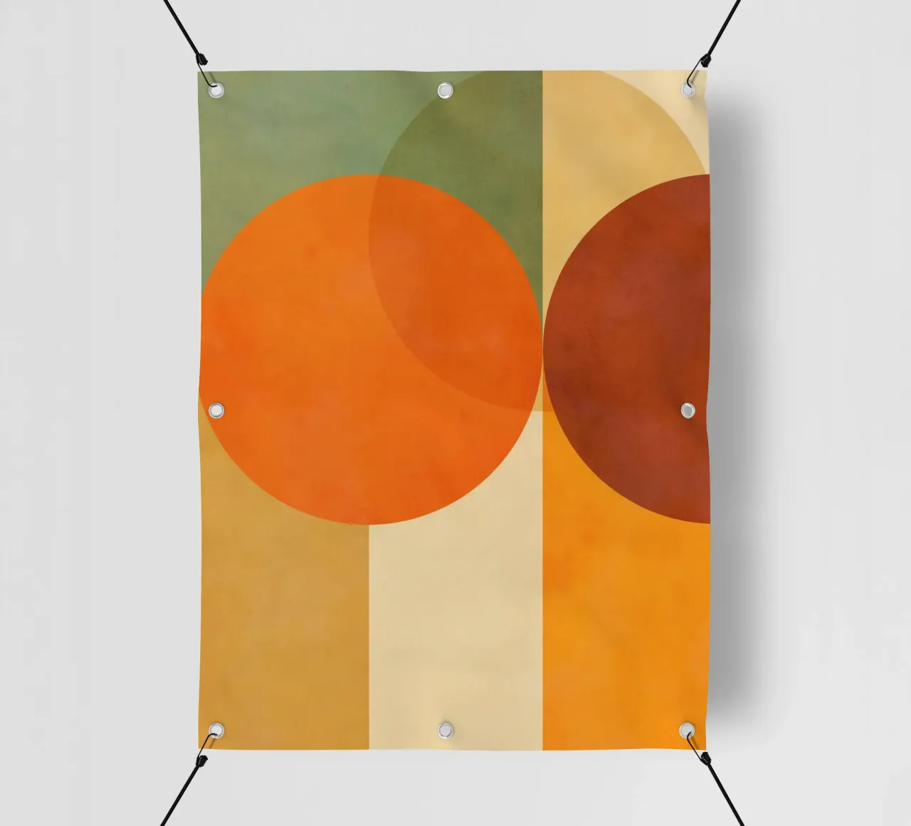 Minimal Abstract Fall • Earthy geometry 2/2 lonas publicitarias de Dominique Vari Abstract