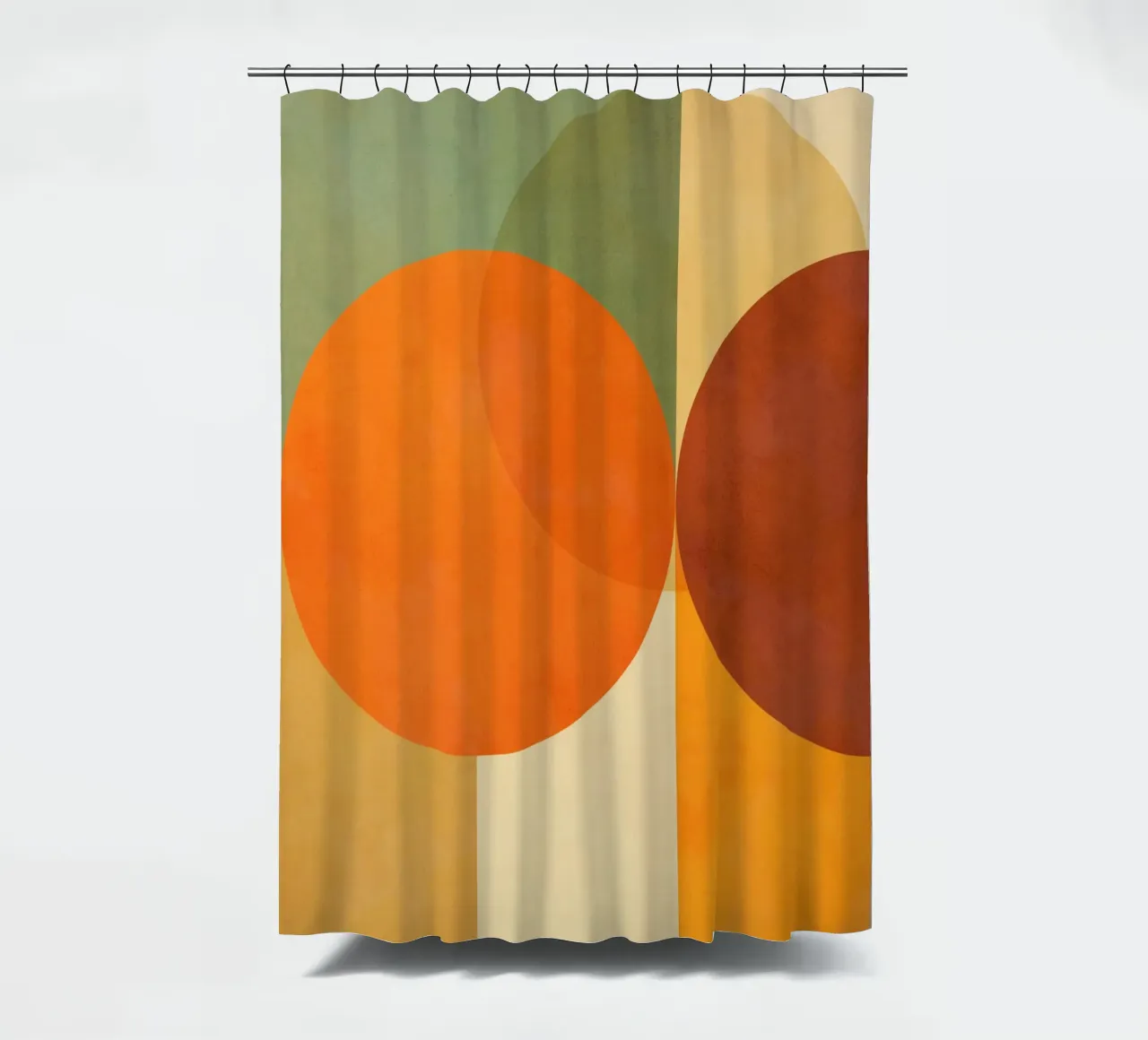 Minimal Abstract Fall • Earthy geometry 2/2 tenda da doccia da Dominique Vari Abstract