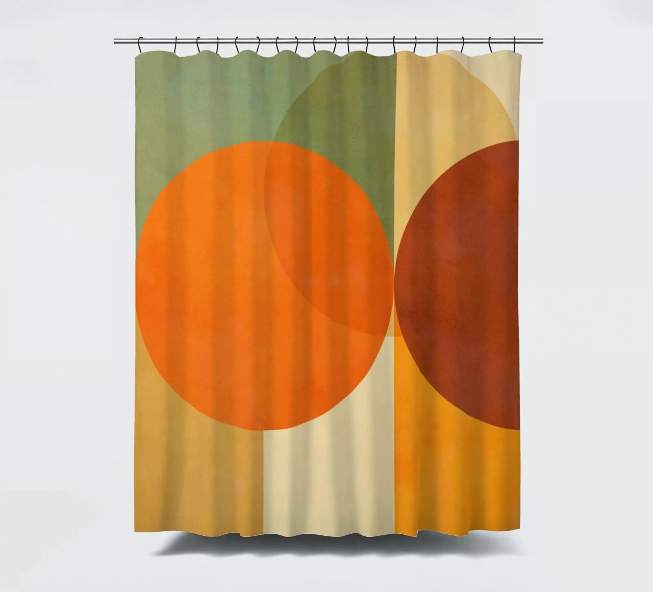 Minimal Abstract Fall • Earthy geometry 2/2 tenda da doccia da Dominique Vari Abstract