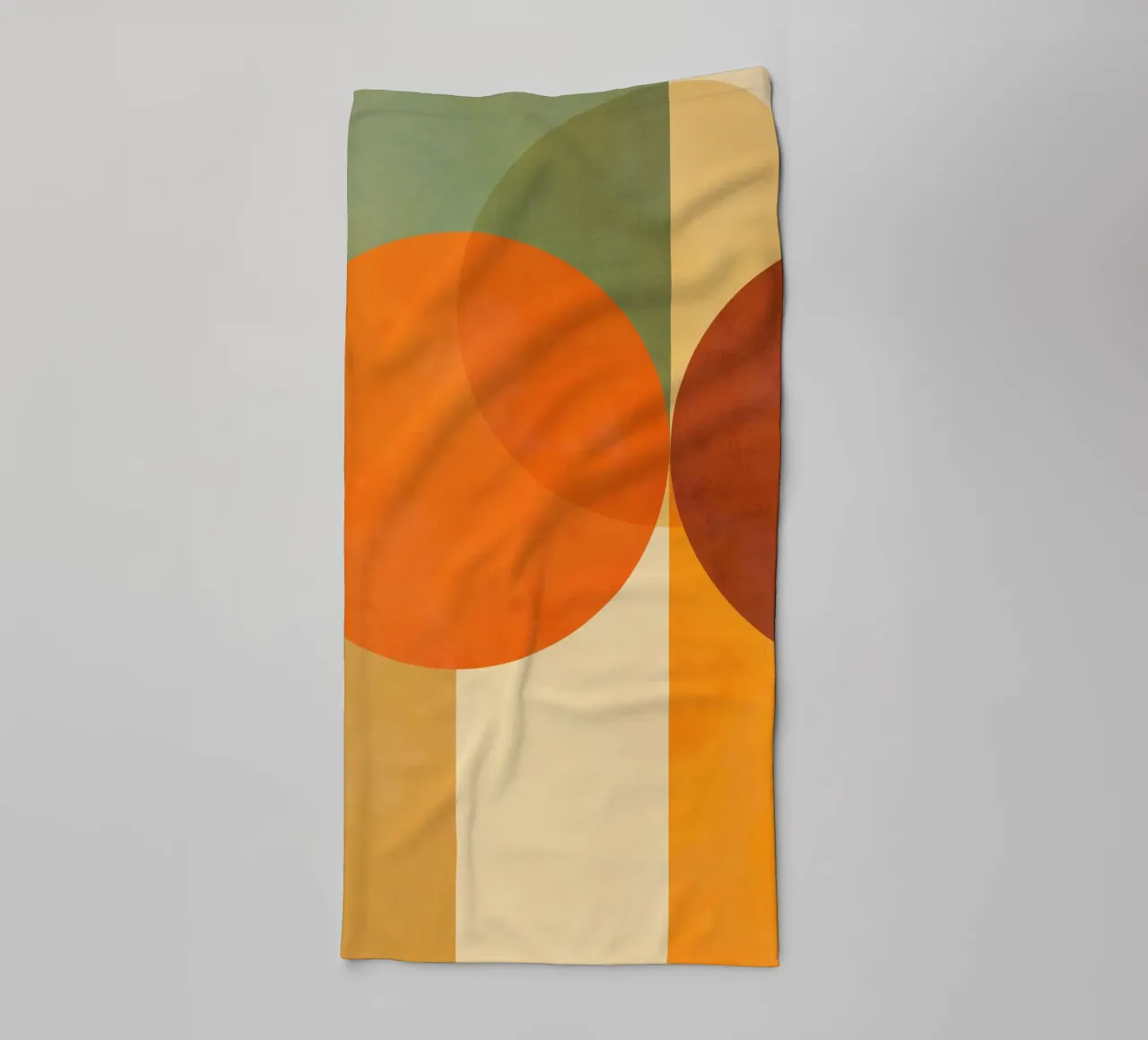 Minimal Abstract Fall • Earthy geometry 2/2 asciugamano da bagno da Dominique Vari Abstract