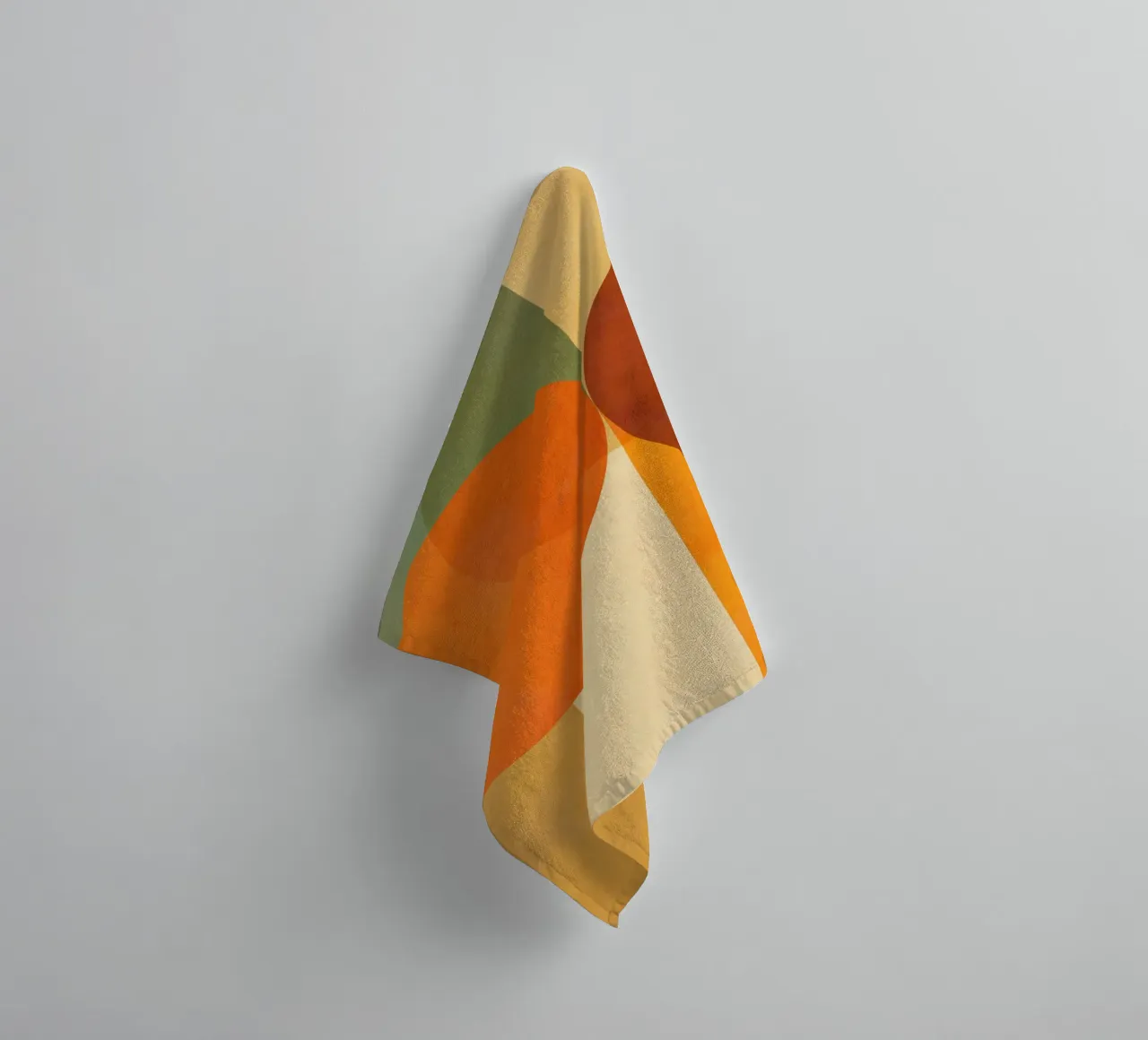 Minimal Abstract Fall • Earthy geometry 2/2 asciugamano da bagno da Dominique Vari Abstract