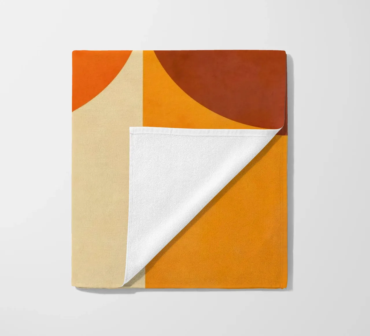 Minimal Abstract Fall • Earthy geometry 2/2 Strandtuch von Dominique Vari Abstract