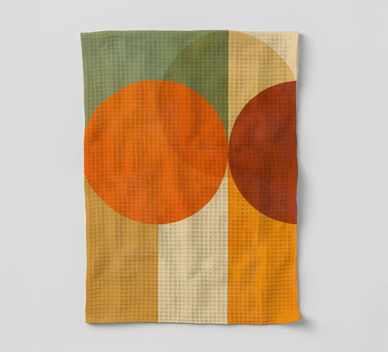 Minimal Abstract Fall • Earthy geometry 2/2 torchon de Dominique Vari Abstract