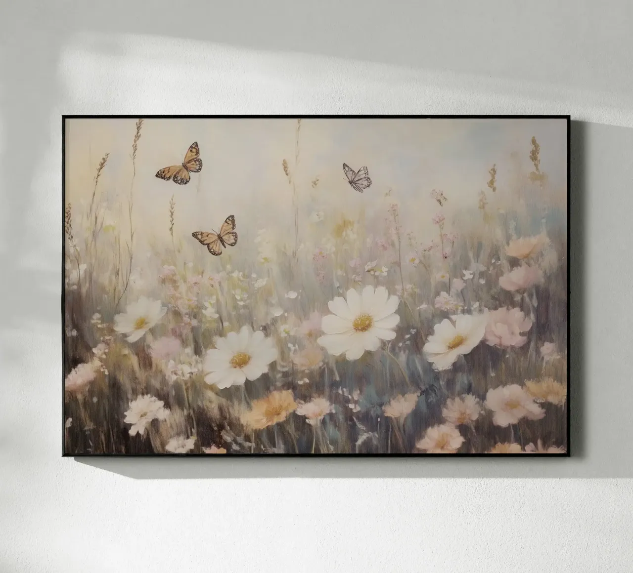 Prato con farfalle e fiori plexiglass da Melloi Art Print