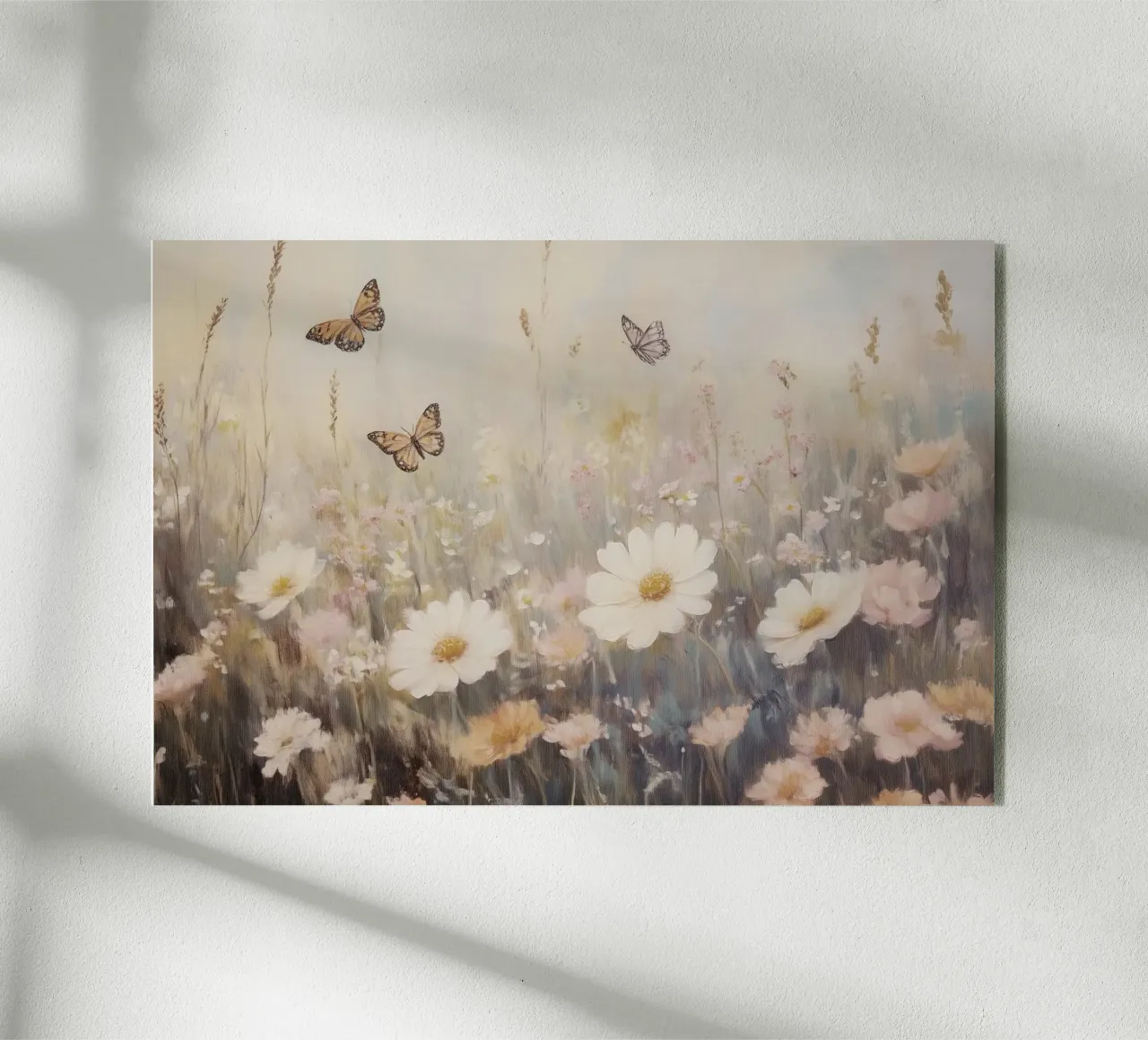 Prato con farfalle e fiori plexiglass da Melloi Art Print