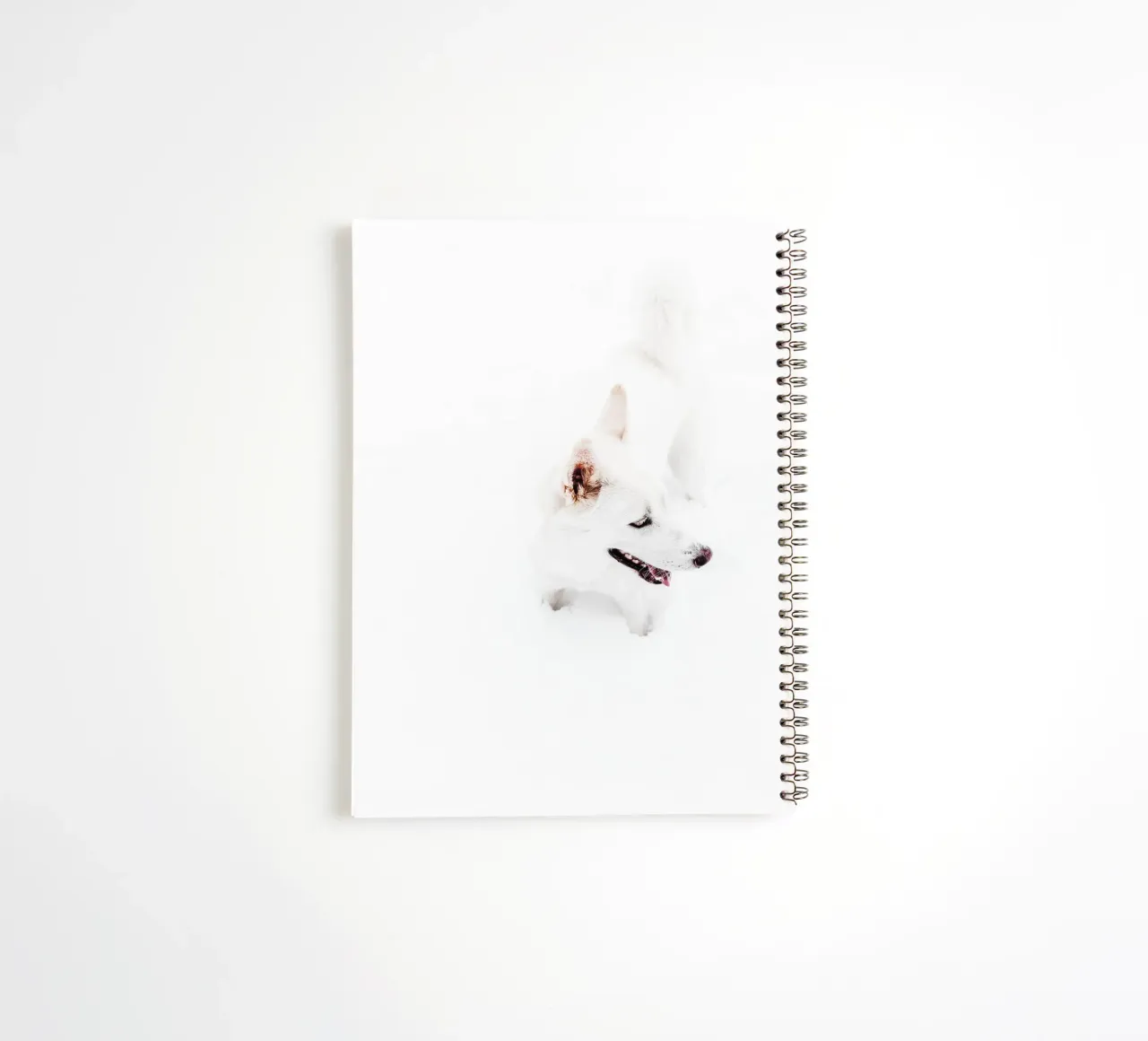 White dog in the snow spiral notebook by Whole©