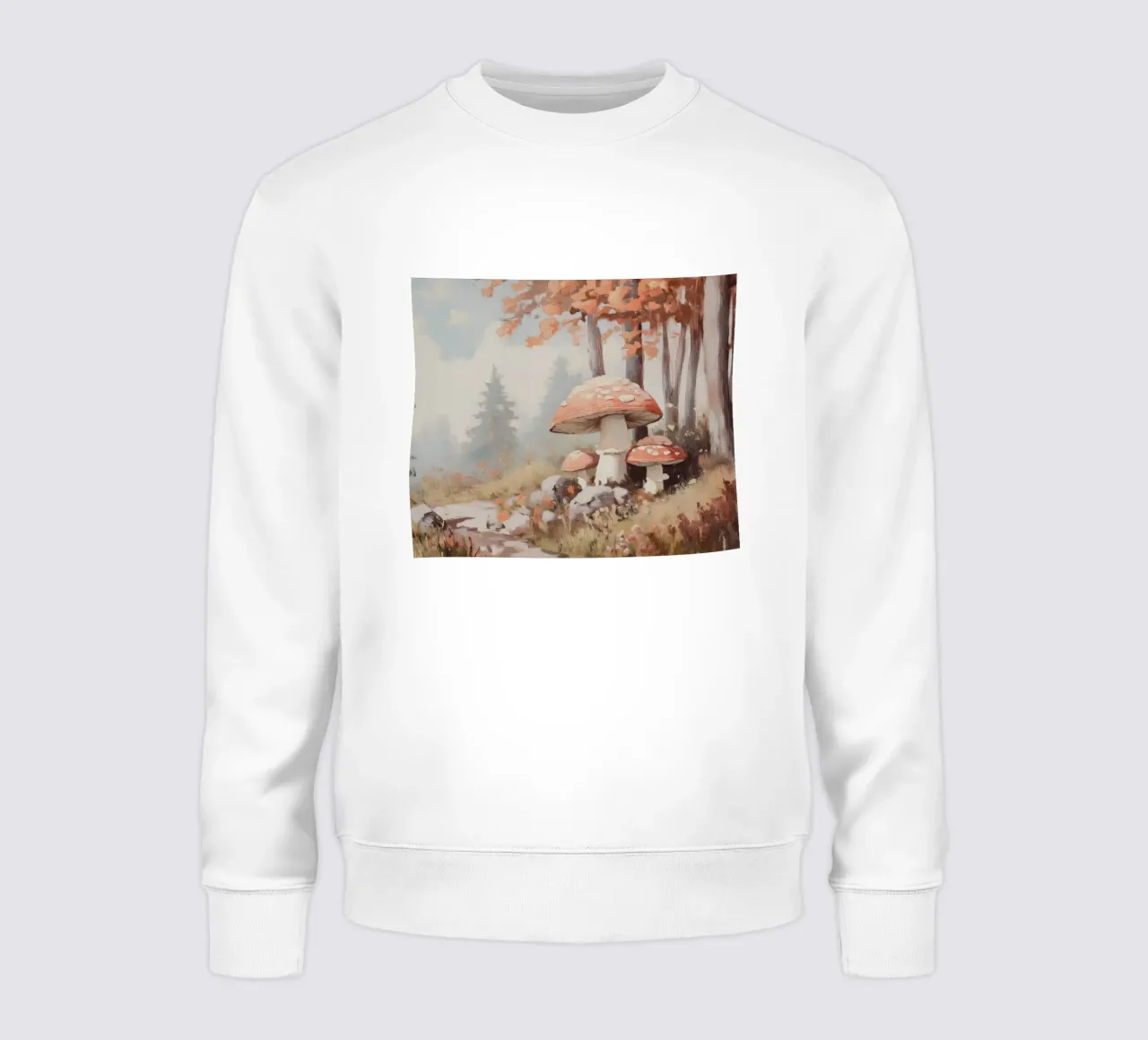 Foresta con funghi incantevoli felpa da Melloi Art Print