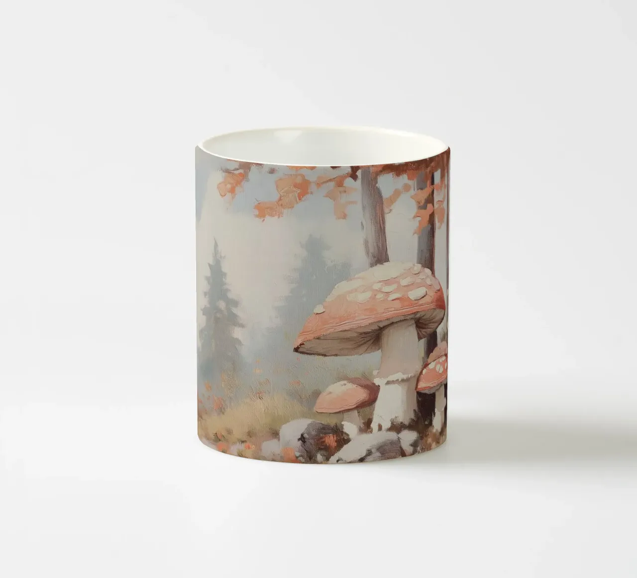 Foresta con funghi incantevoli tazza in ceramica da Melloi Art Print
