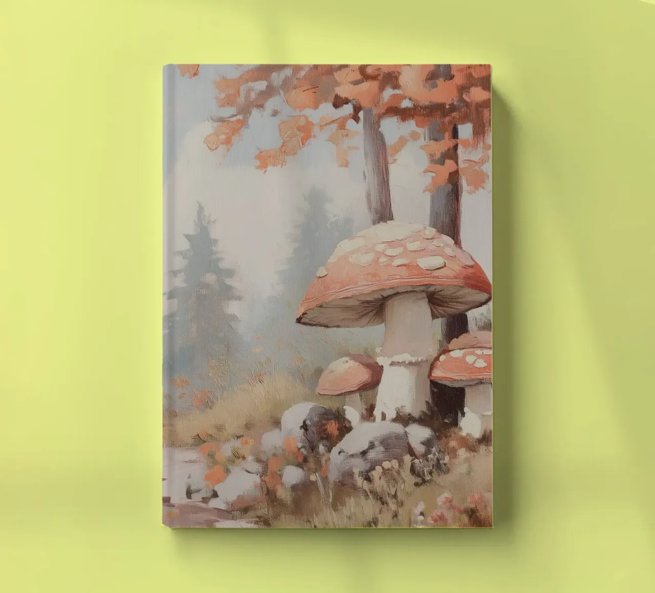 Forest with Enchanting Mushrooms notebook by Melloi Art Print