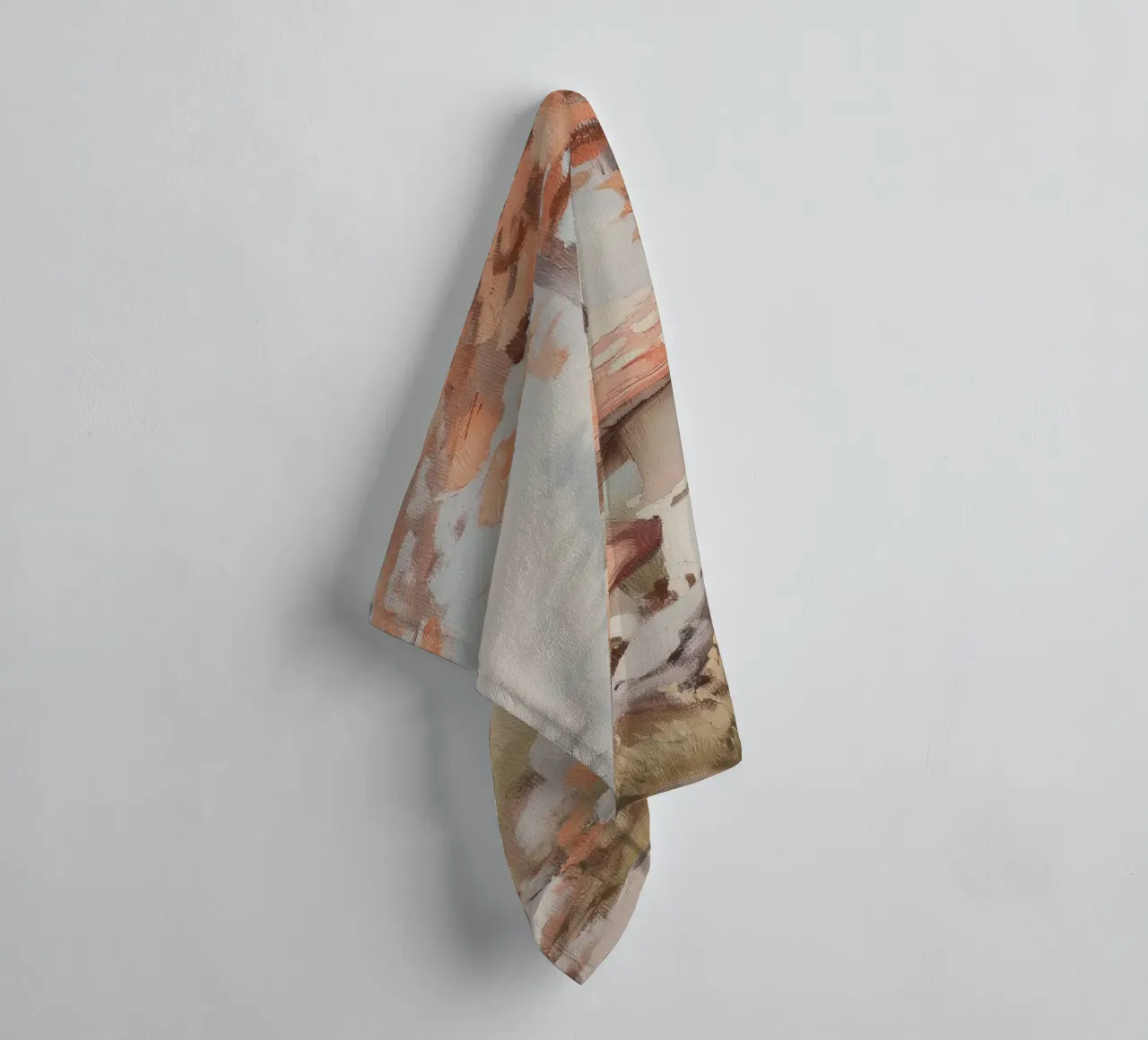 Forest with Enchanting Mushrooms towel by Melloi Art Print