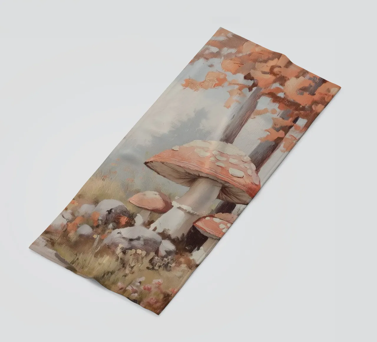 Foresta con funghi incantevoli telo mare da Melloi Art Print