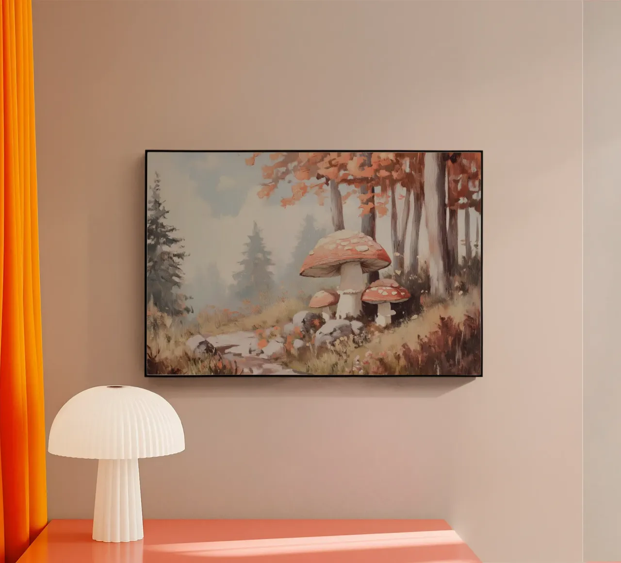 Foresta con funghi incantevoli plexiglass da Melloi Art Print