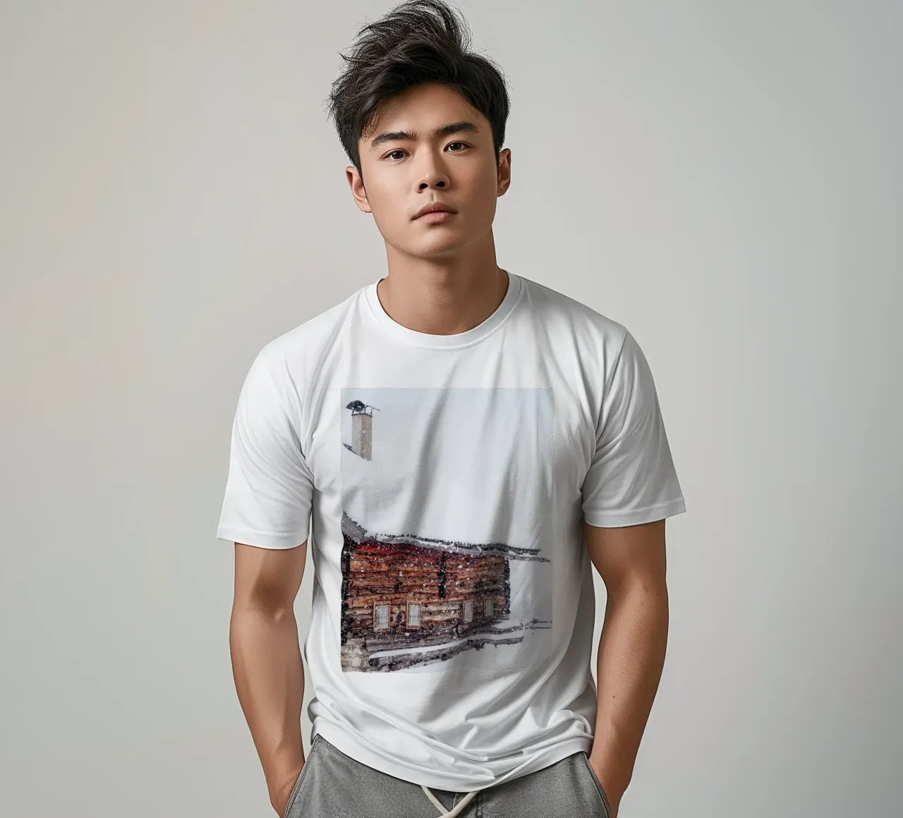 Capanna di neve in inverno design natura t-shirt da Whole©