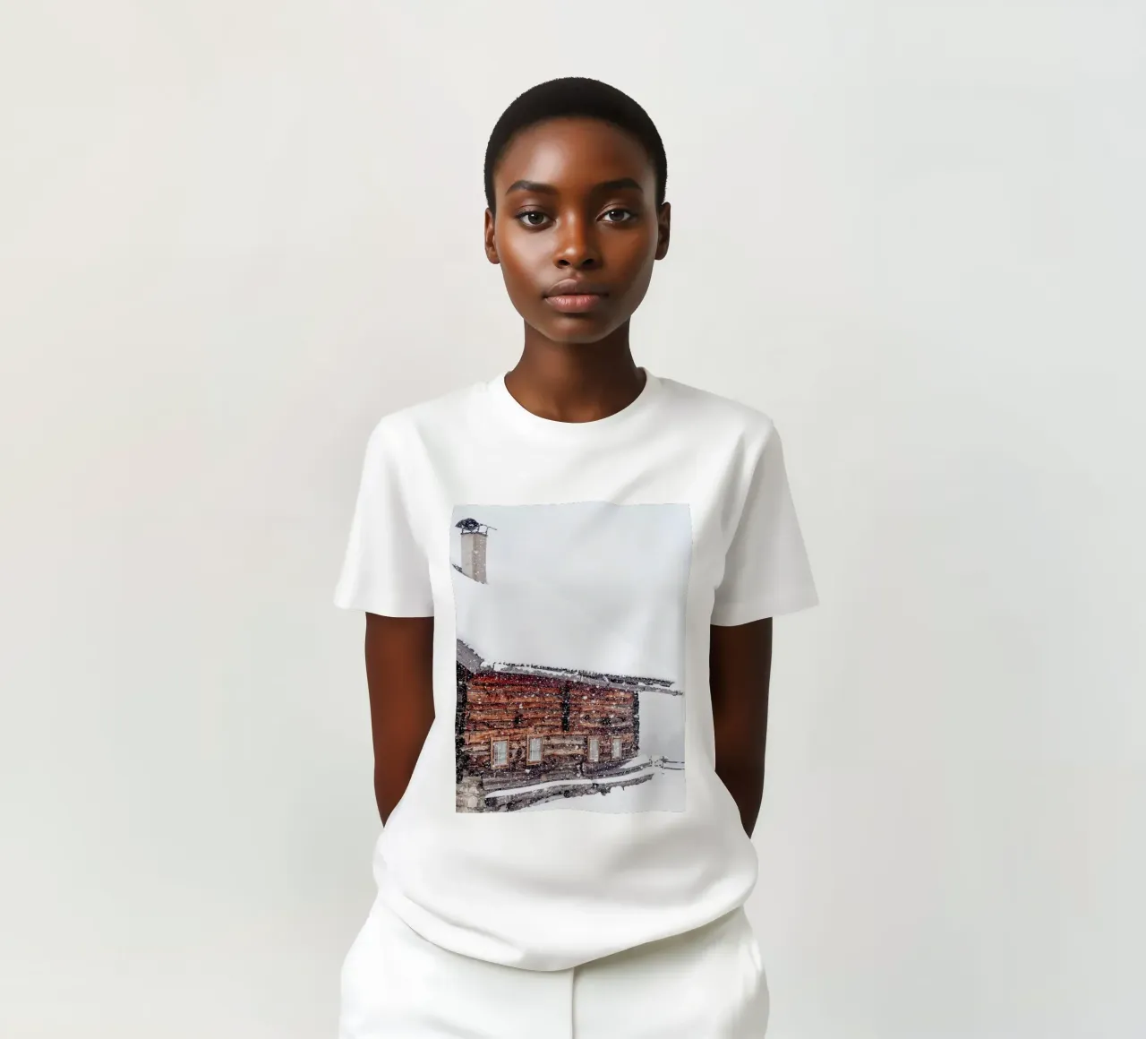 Capanna di neve in inverno design natura t-shirt da Whole©