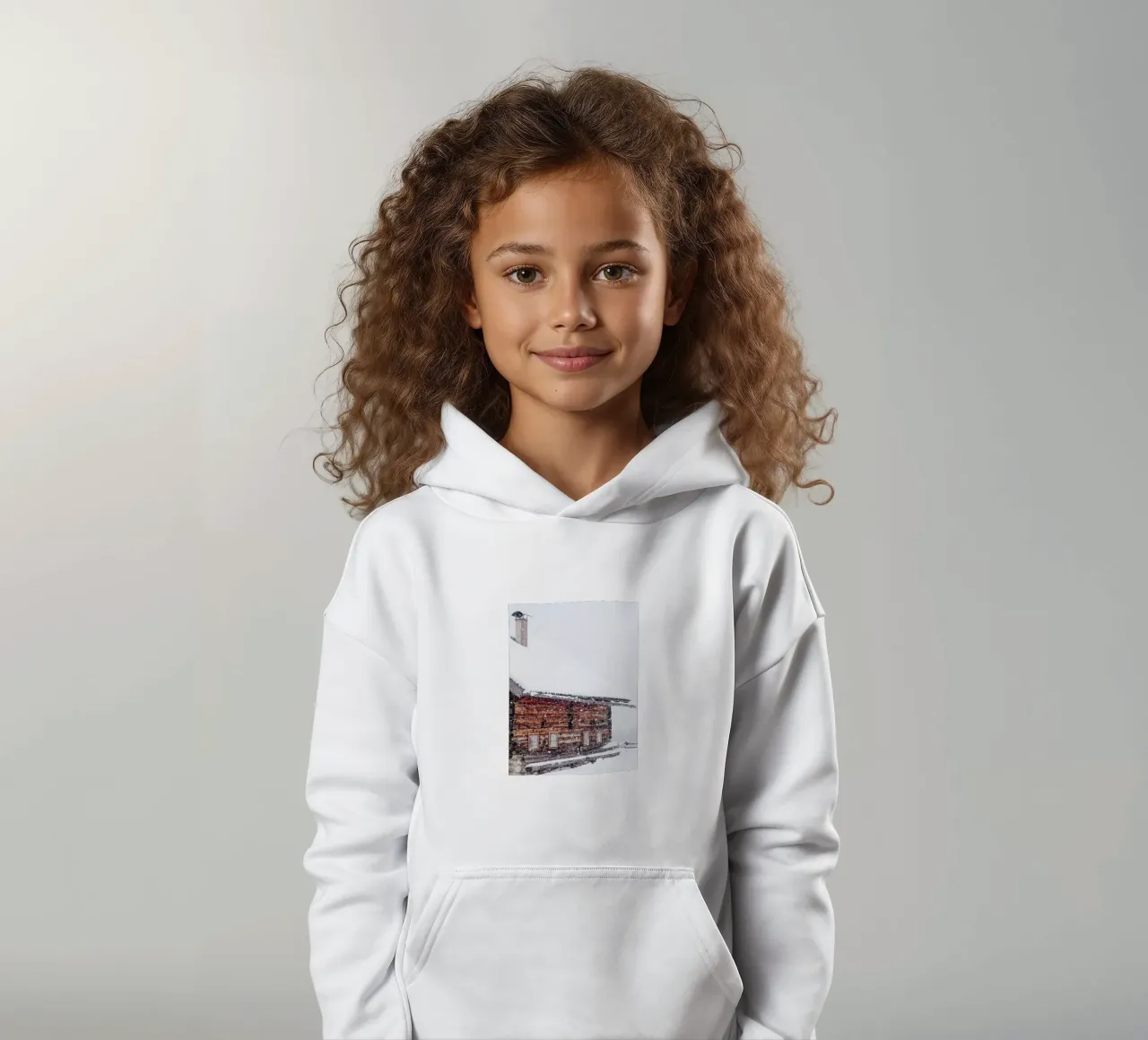 Capanna di neve in inverno design natura felpa bambino con cappuccio da Whole©