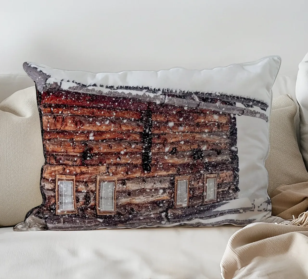 Capanna di neve in inverno design natura cuscino da Whole©