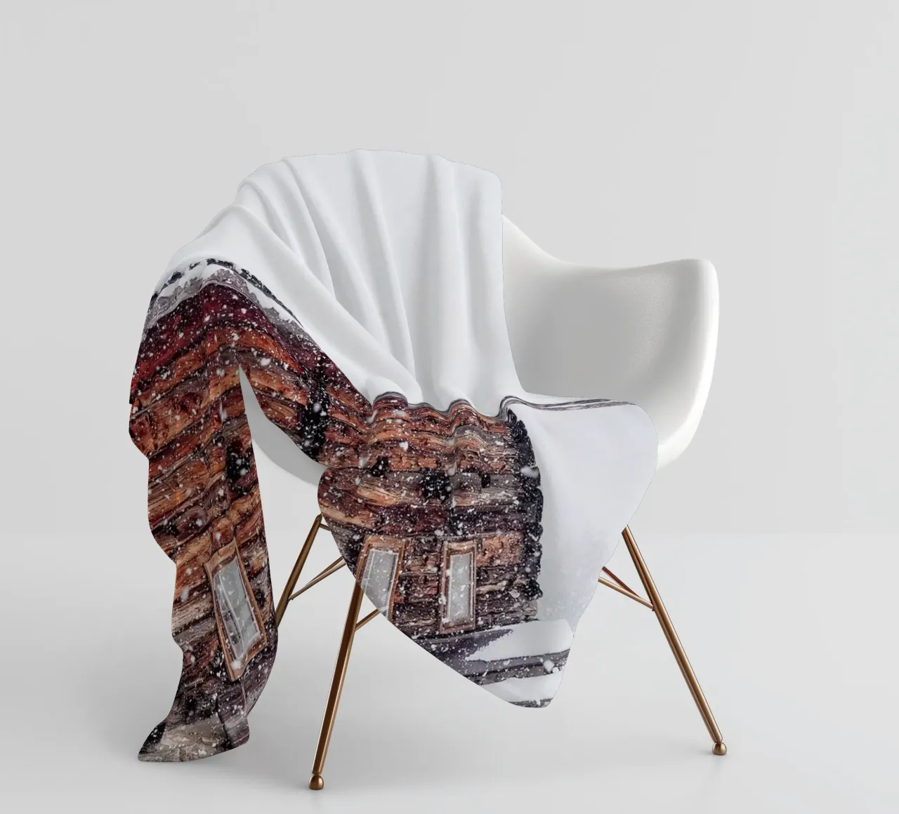 Capanna di neve in inverno design natura coperta in pile da Whole©