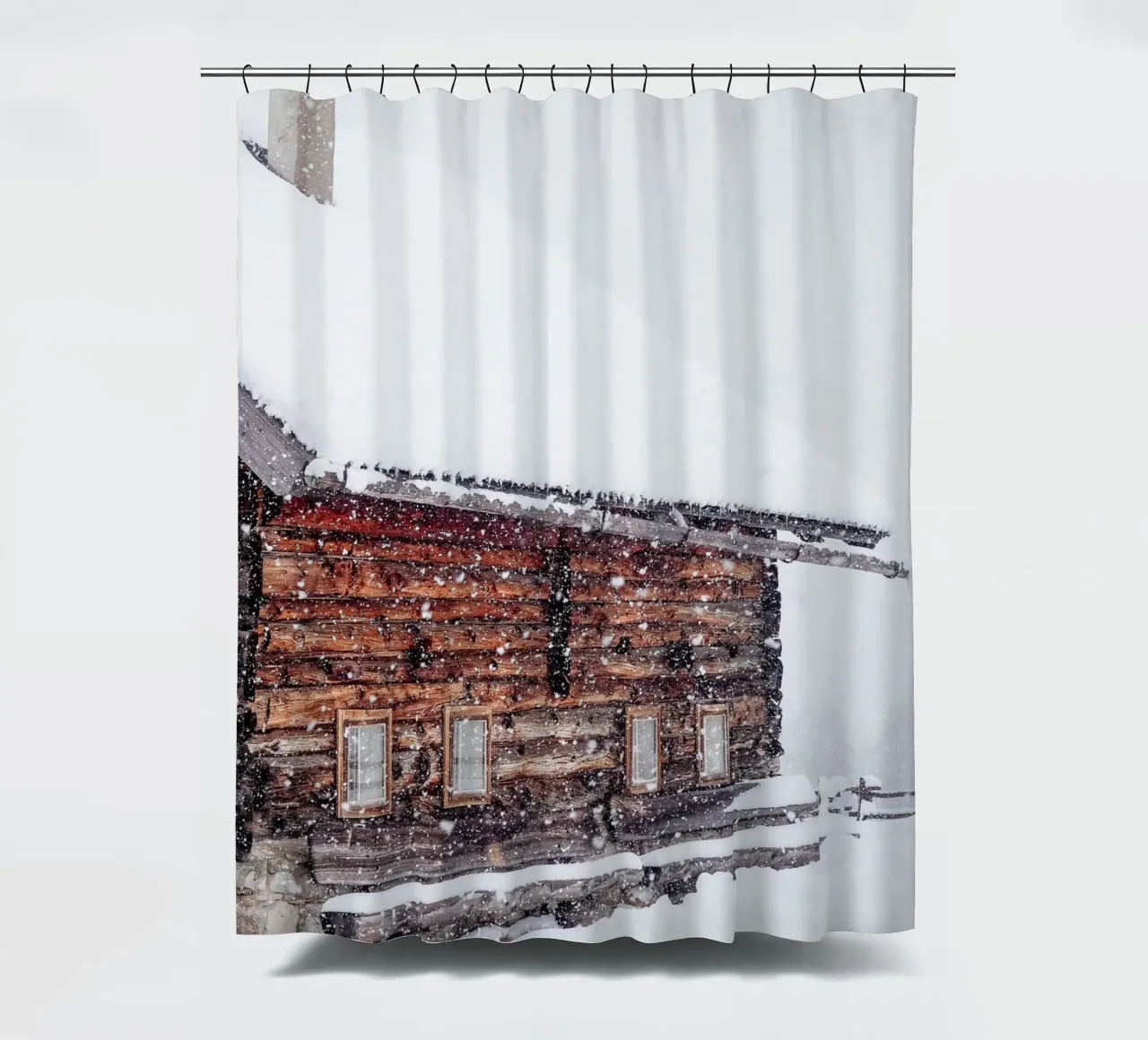 Capanna di neve in inverno design natura tenda da doccia da Whole©