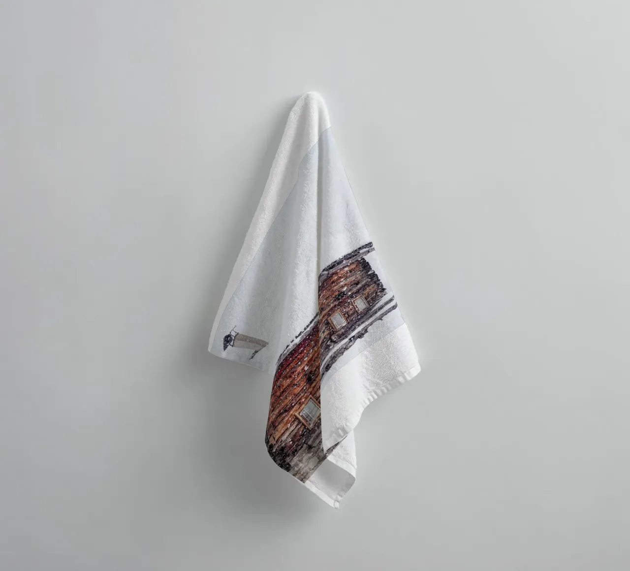 Capanna di neve in inverno design natura asciugamano da bagno da Whole©