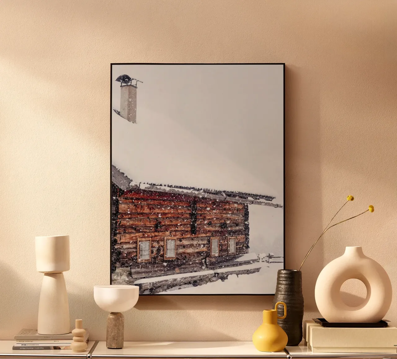 Capanna di neve in inverno design natura alluminio dibond da Whole©