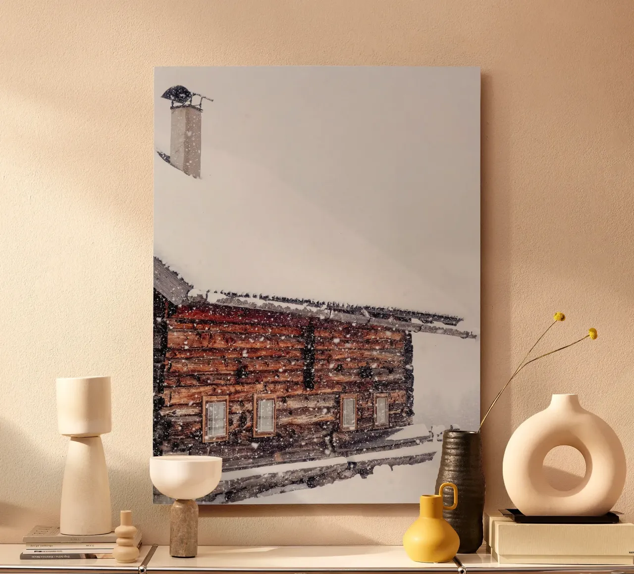 Capanna di neve in inverno design natura alluminio dibond da Whole©