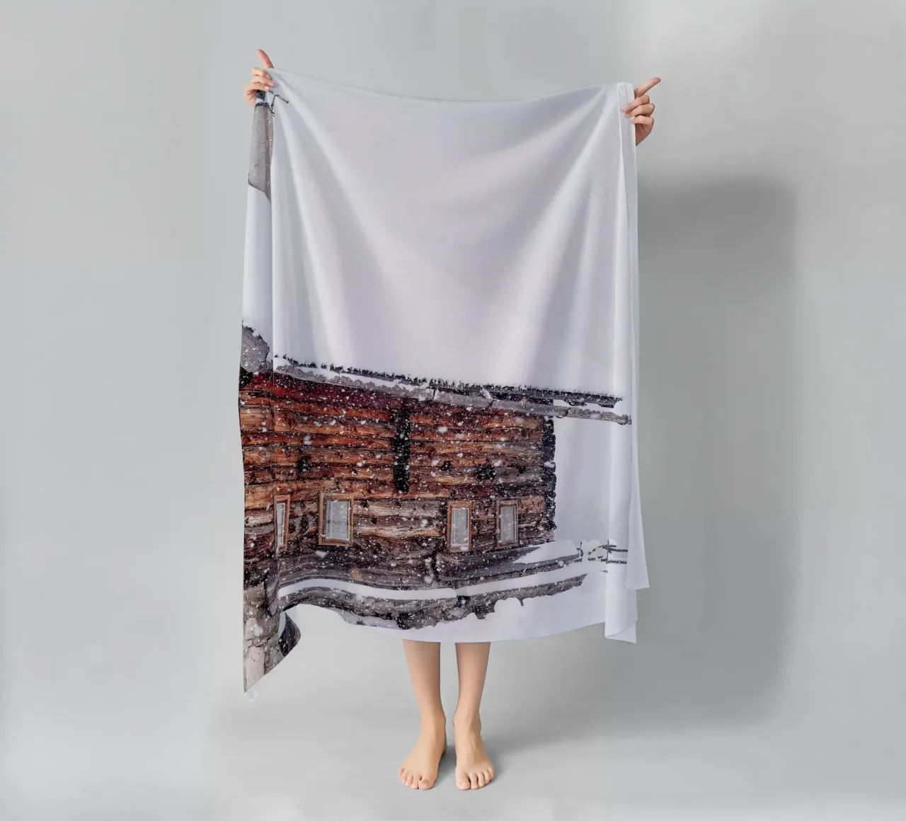 Capanna di neve in inverno design natura telo mare da Whole©
