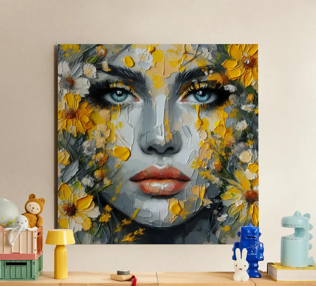 Yellow And Orange Flowers Portrait forex plate by ARTOMATIC