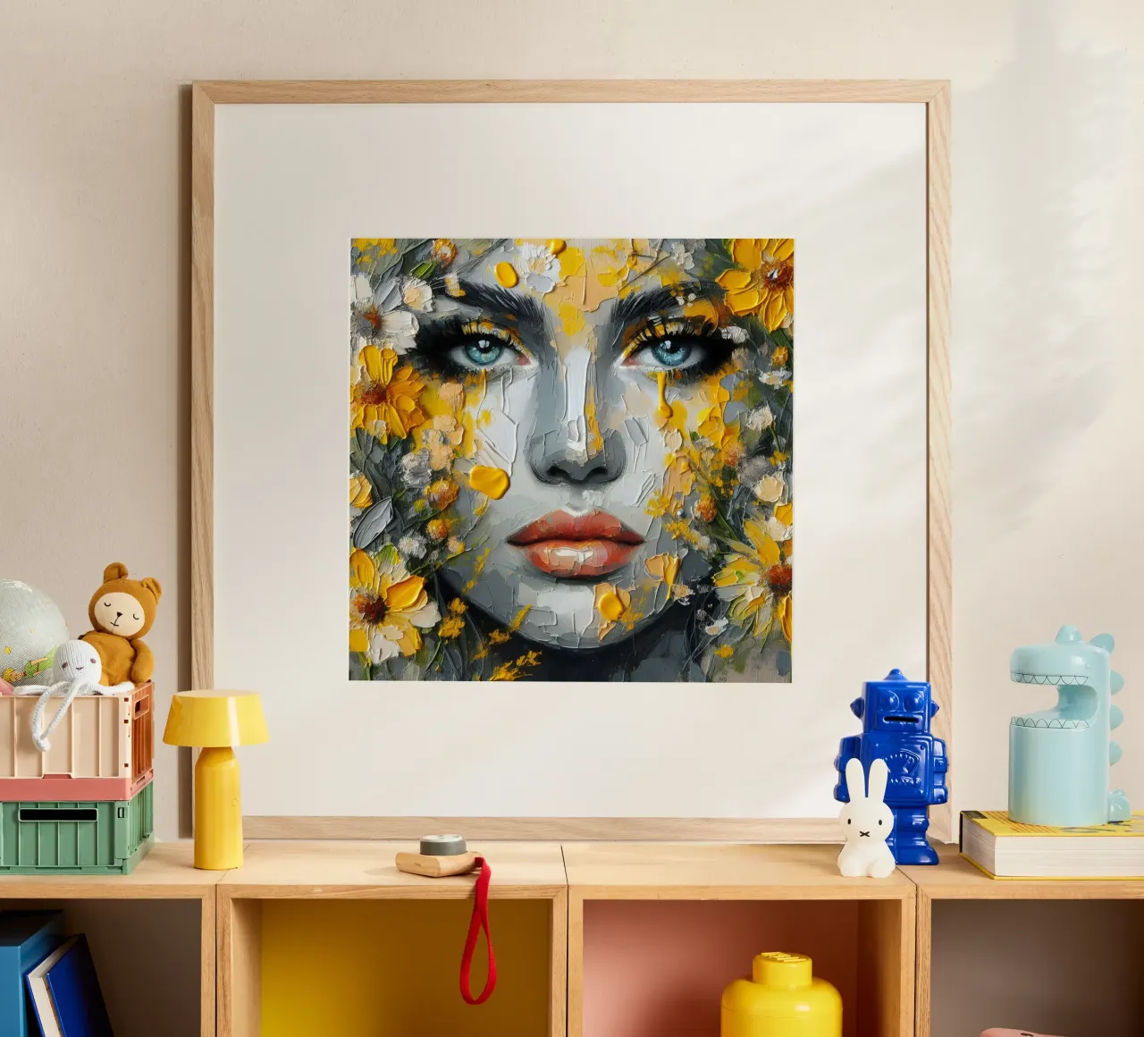 Ritratto di fiori gialli e arancioni carta hahnemühle da ARTOMATIC