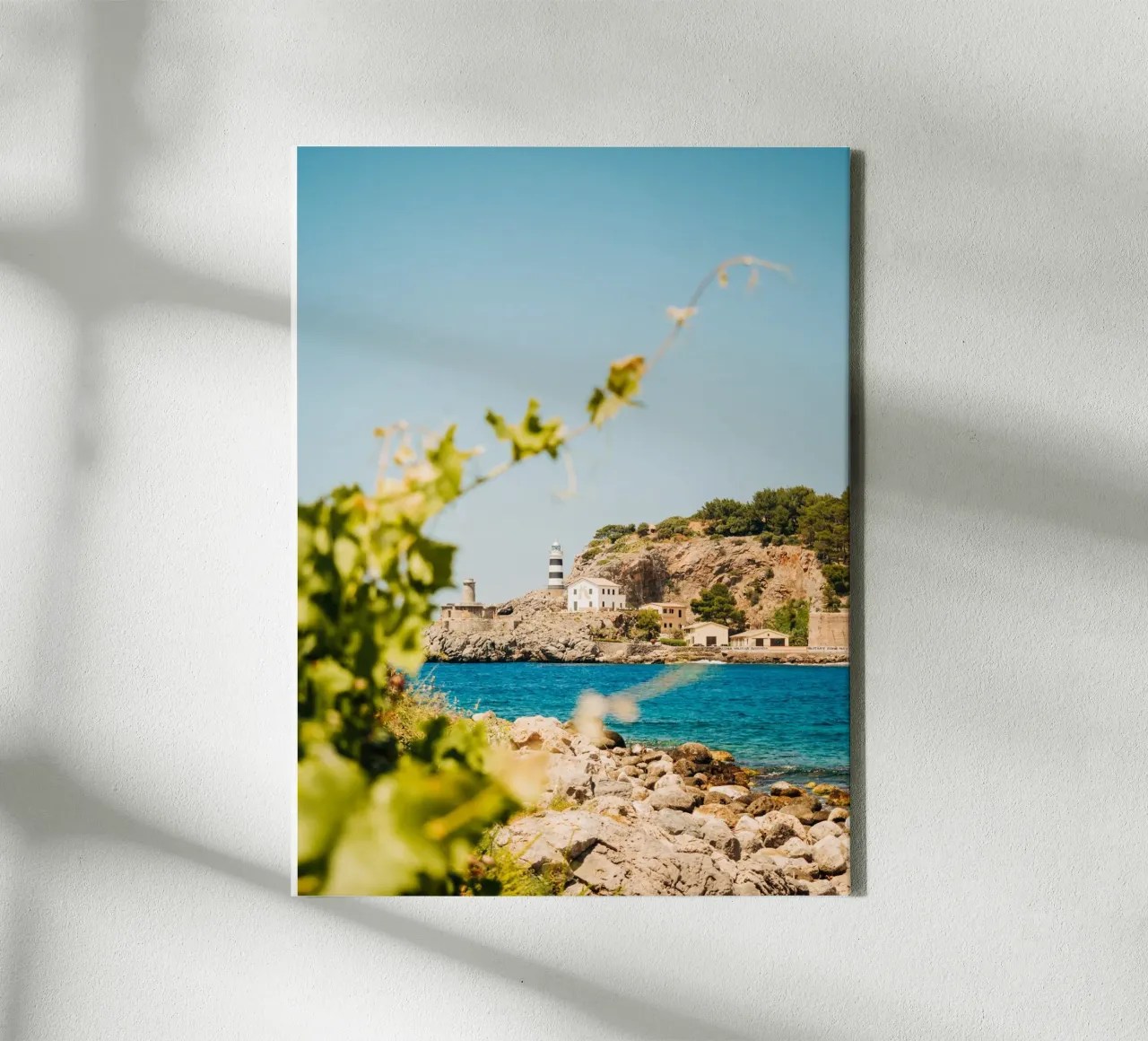Lighthouse on the coast of Mallorca (Port de Sóller) canvas by Bold and Retro