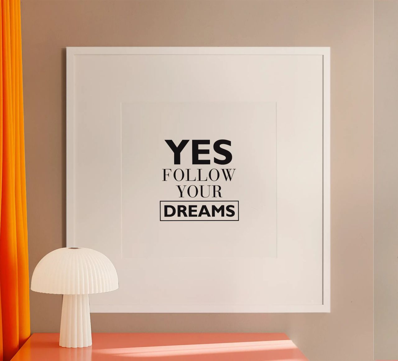 YES FOLLOW YOUR DREAMS carta hahnemühle da Meridian Design
