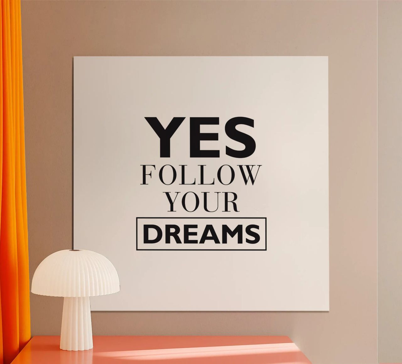 YES FOLLOW YOUR DREAMS carta hahnemühle da Meridian Design