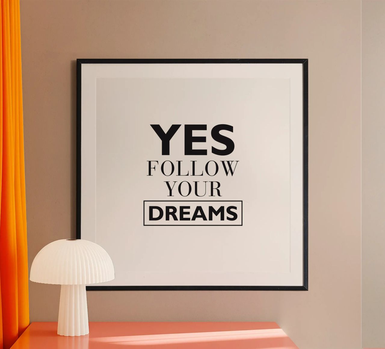 YES FOLLOW YOUR DREAMS carta hahnemühle da Meridian Design