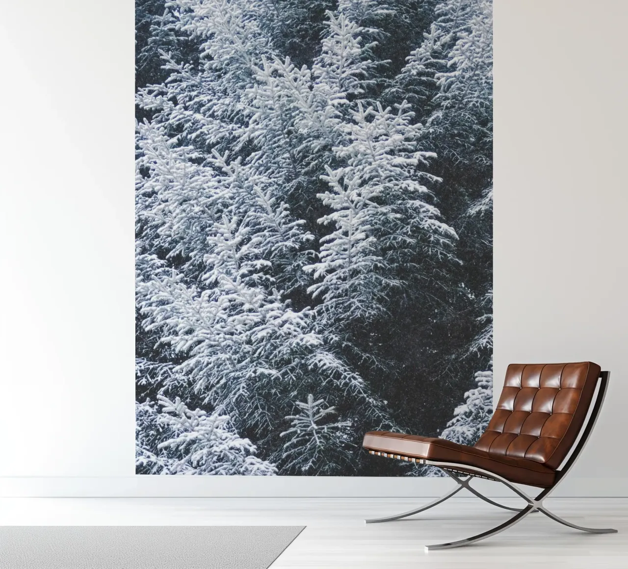 Snow-covered fir trees nature design photo wallpaper by Whole©