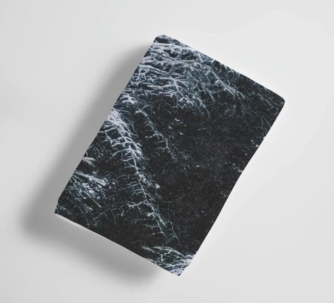 Snow-covered fir trees nature design towel by Whole©