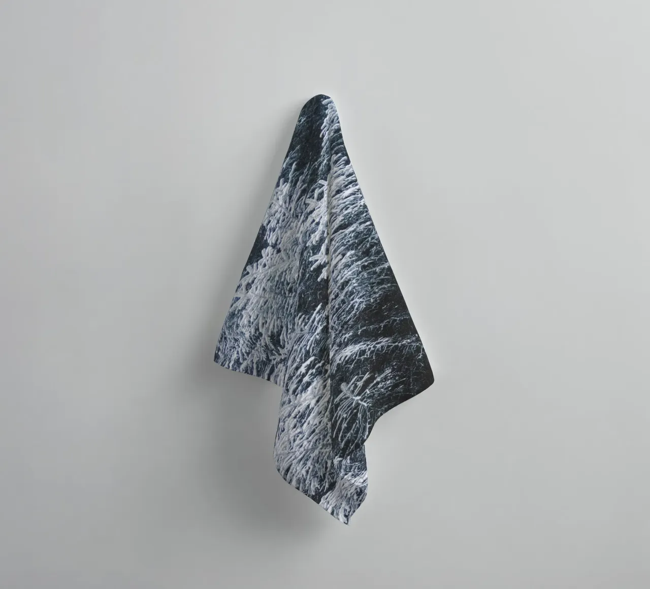 Snow-covered fir trees nature design towel by Whole©