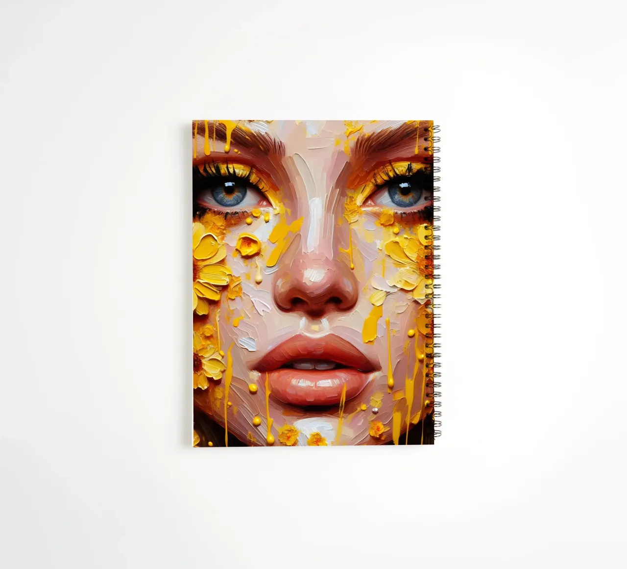 Portrait d'une fleur jaune carnet à spirale de ARTOMATIC